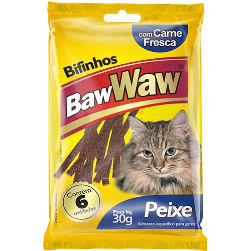 Bifinho para Gatos Peixe 30g - Baw Waw