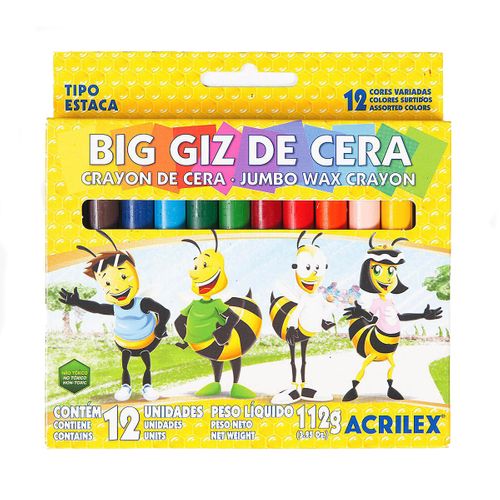 Big Giz de Cera 12 Cores Acrilex 130883