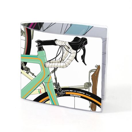 Bike Series - Carteira de Vinil Clássica-Branca-U