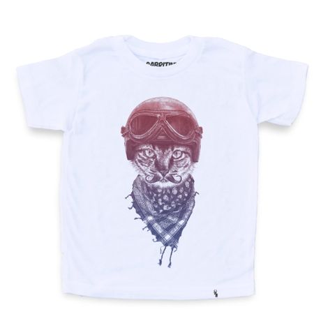 Biker Cat - Camiseta Clássica Infantil