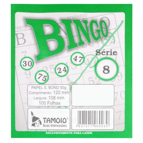 Bingo Tamoio Verde 100 Folhas 130293