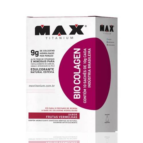 Bio Colagen - 10 Sachês - Max Titanium
