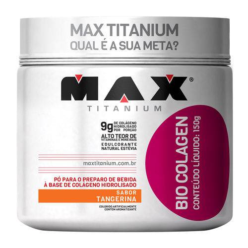 Bio Colagen 150gr - Max Titanium - Sabor Tangerina