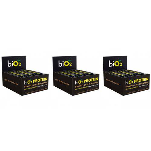 Bio2 Protein Baunilha e Amendoim Barra 12x40g (kit C/03)