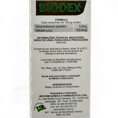 Biodex Biofarm 20 Comprimidos