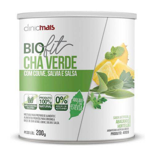 Biofit Emagrecimento Chá Verde Instantâneo com Couve Salvia e Salsa 200g