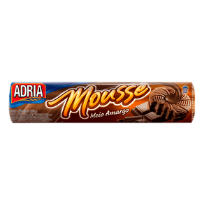 Biscoito Adria Mousse Recheado Chocolate Meio Amargo 150g