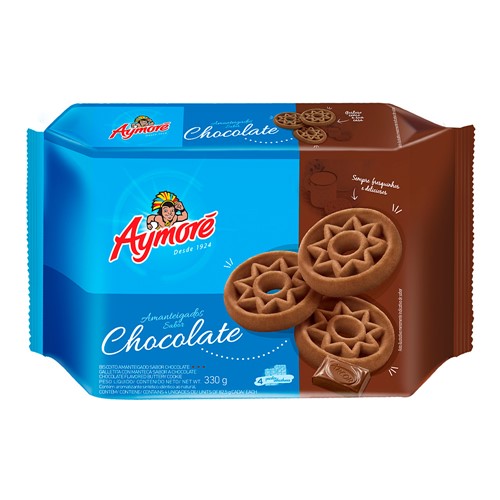 Biscoito Aymoré Amanteigados Sabor Chocolate com 330g