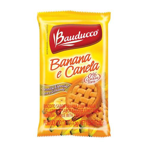 Biscoito Banana Canela Sachê C/180 - Bauducco