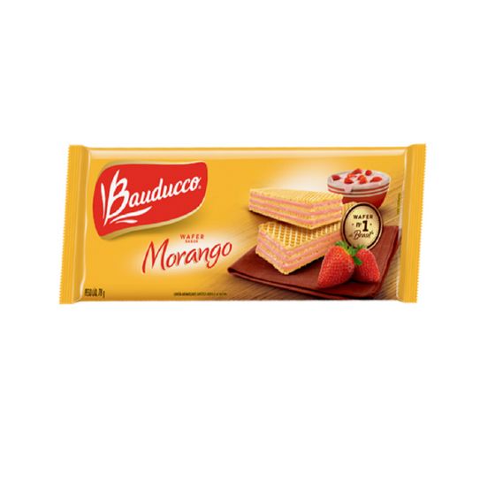 Biscoito Bauducco Wafer Morango 78g