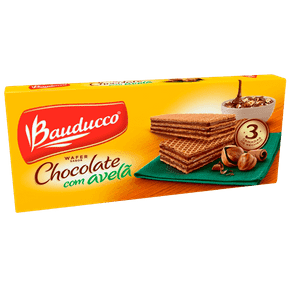 Biscoito Bauducco Wafer Recheado Chocolate com Avelã 140g