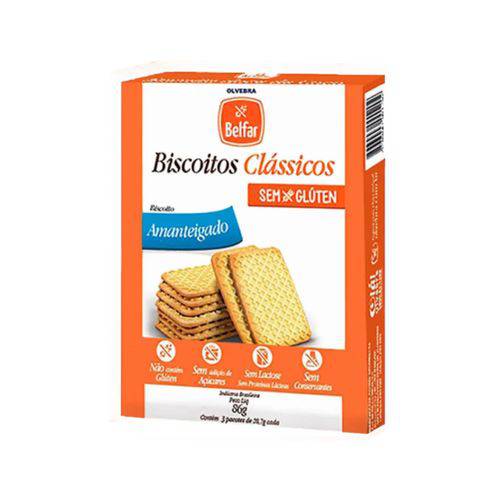 Biscoito Belfar Amanteigado Sem Glúten Lactose 86 Gr Olvebra