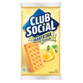 Biscoito Club Social Manteiga Temperada 141g (6x23,5g)