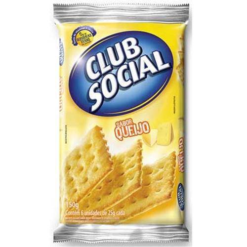 Biscoito Club Social Queijo 25g C/6 - Nabisco