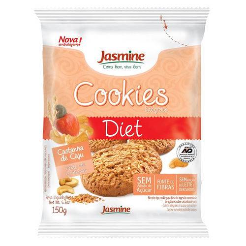 Biscoito Cookies Diet Castanha de Caju 150g - Jasmine