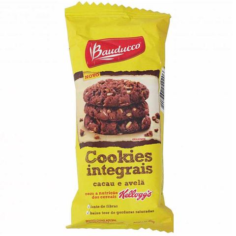 Biscoito Cookies Integral Cacau Avelã 40g - Bauducco