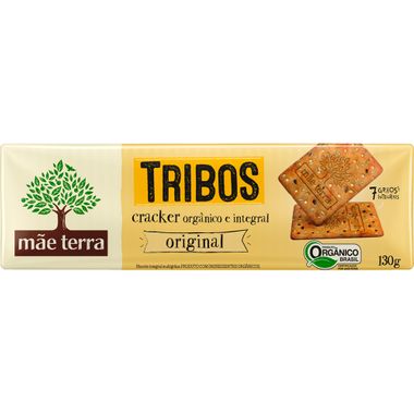 Biscoito Cracker Integral Orgânico Original Tribos Mãe Terra 130g