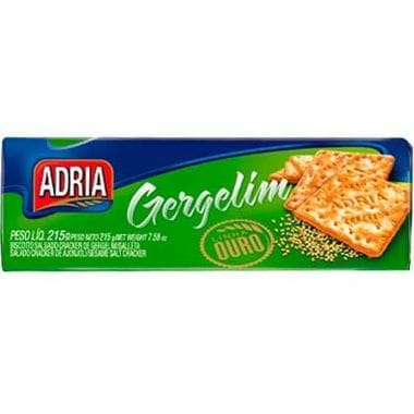 Biscoito Cream Cracker Integral Gergelim Adria 215g