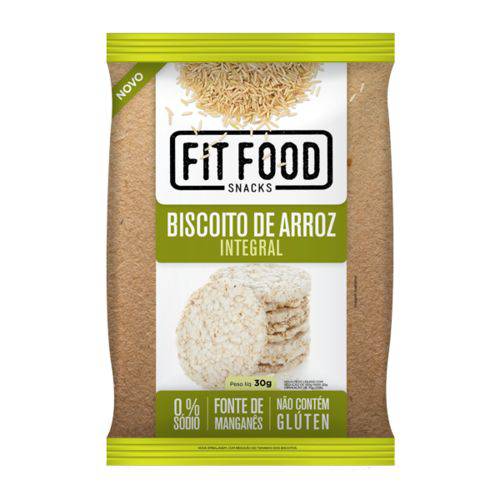 Biscoito de Arroz Integral - 30g - Fit Food