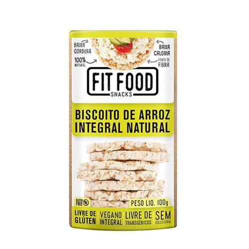 Biscoito de Arroz Integral Natural - 100g - Fit Food