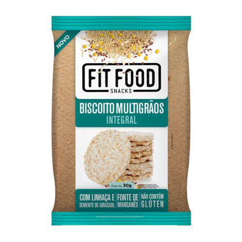 Biscoito de Arroz Multigrãos Integral - 30g - Fit Food