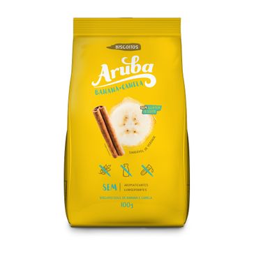 Biscoito de Banana com Canela Sem Glúten - Aruba - 100g