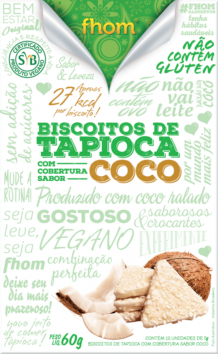 Biscoito de Tapioca C/ Coco 60g - Fhom