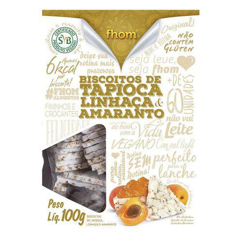 Biscoito de Tapioca Linhaça e Amaranto 100g