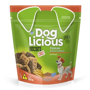 Biscoito Dog Licious Cereais - Aveia e Linhaça 500g