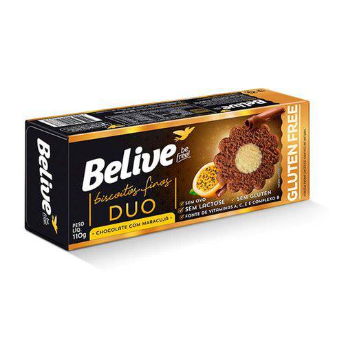 Biscoito Fino Duos Chocolate com Maracujá Belive