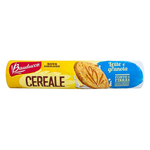 Biscoito Integral Bauducco Cereale Leite e Granola com 165g