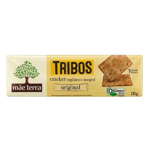 Biscoito Integral e Orgânico Tribos Mãe Terra Cracker Original 130g