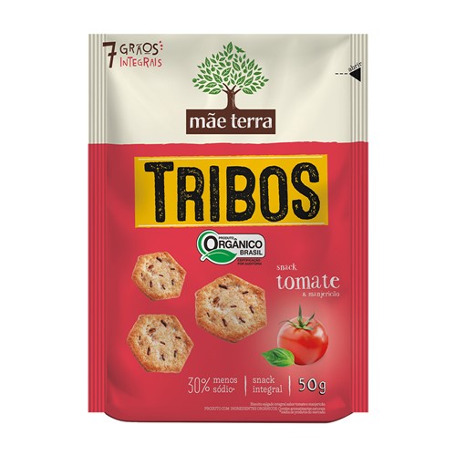 Biscoito Integral e Orgânico Tribos Sabor Tomate e Manjericão 50g