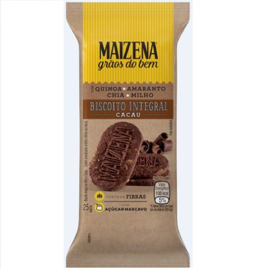 Biscoito Integral Maizena Cacau 25g