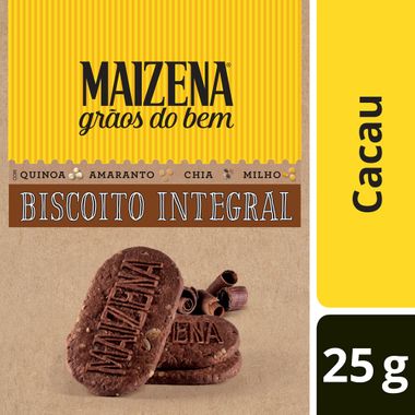 Biscoito Integral Sabor Cacau Maizena 25g