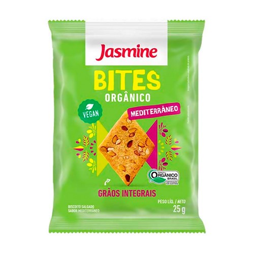 Biscoito Jasmine Bites Orgânico Sabor Mediterrâneo 25g