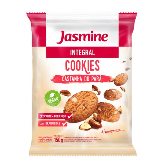 Biscoito Jasmine Integral Cookies Castanha do Pará 150g