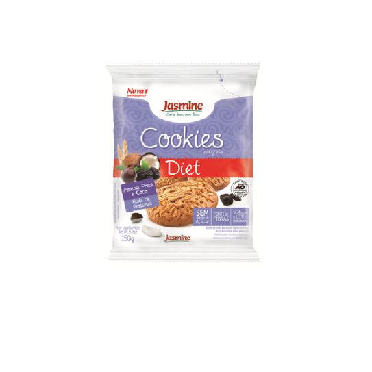 Biscoito Jasmine Integral Cookies Zero Açúcar Manjar de Coco 150g