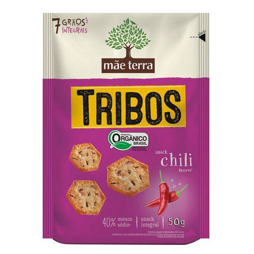 Biscoito Mãe Terra Tribos Salgado Orgânico Integral Chili 50g