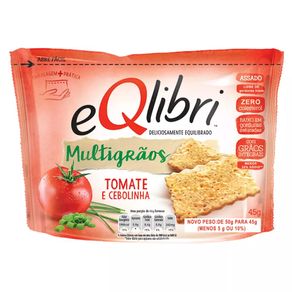 Biscoito Multigrãos Sabor Tomate e Cebolinha Eqlibri 45g