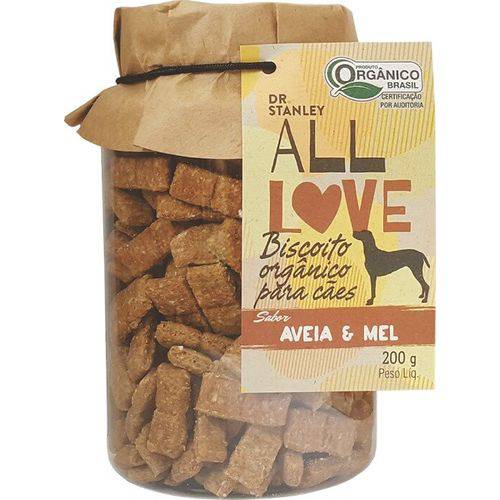 Biscoito Orgânico All Love para Cães - Aveia & Mel