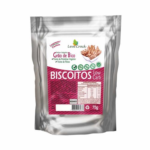 Biscoito Palitos Low Carb Salgados Grão de Bico - Leve Crock - 75g