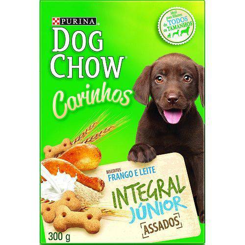 Biscoito para Cães Filhhotes Petisco Nestlé Purina Dog Chow Carinhos Integral Junior 300g