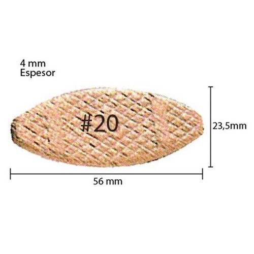 Biscoito para Fresadora de Junção #20 Espessura 4 Mm - A-16944 - Makita