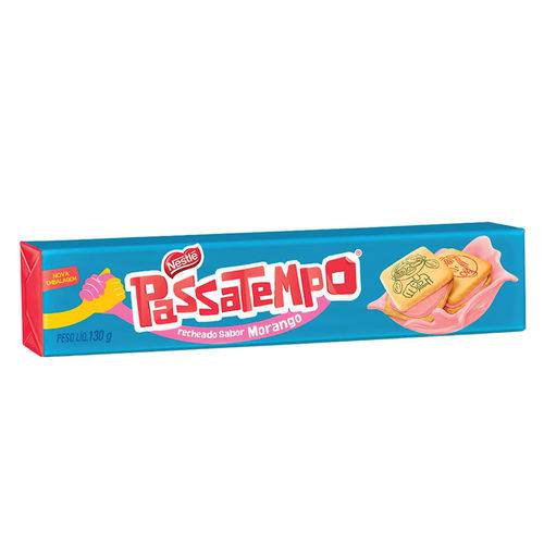 Biscoito Passatempo Recheado Morango 130g - Nestlé