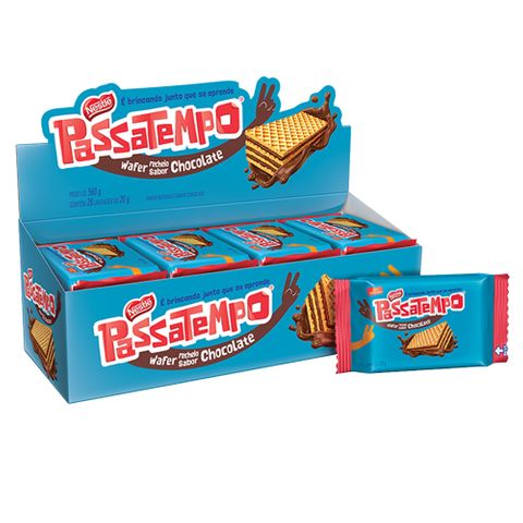 Biscoito Passatempo Wafer Chocolate 20g C/28 - Nestlé