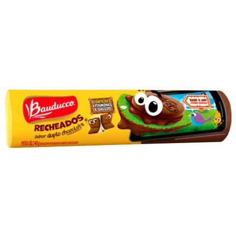 Biscoito Recheado Gulosos Duplo Chocolate 140g - Bauducco