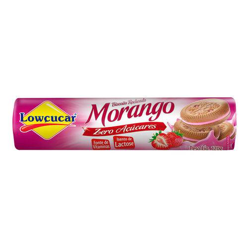 Biscoito Recheado Morango Zero Açúcar/Lactose Lowçucar 120g