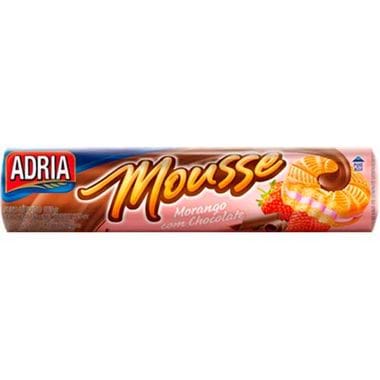 Biscoito Recheado Mousse de Morango com Chocolate Adria 150g