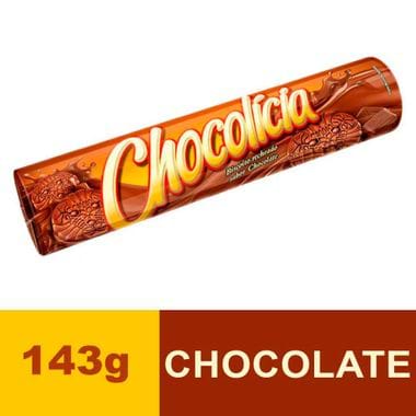 Biscoito Recheado Sabor Chocolate Chocolícia Nabisco 143g